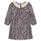 Floral Dress with Crochet Collar