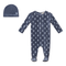 Bear Print Velour Onesie and Hat