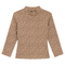 Printed Rib Mock Neck Top