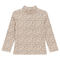 Printed Rib Mock Neck Top
