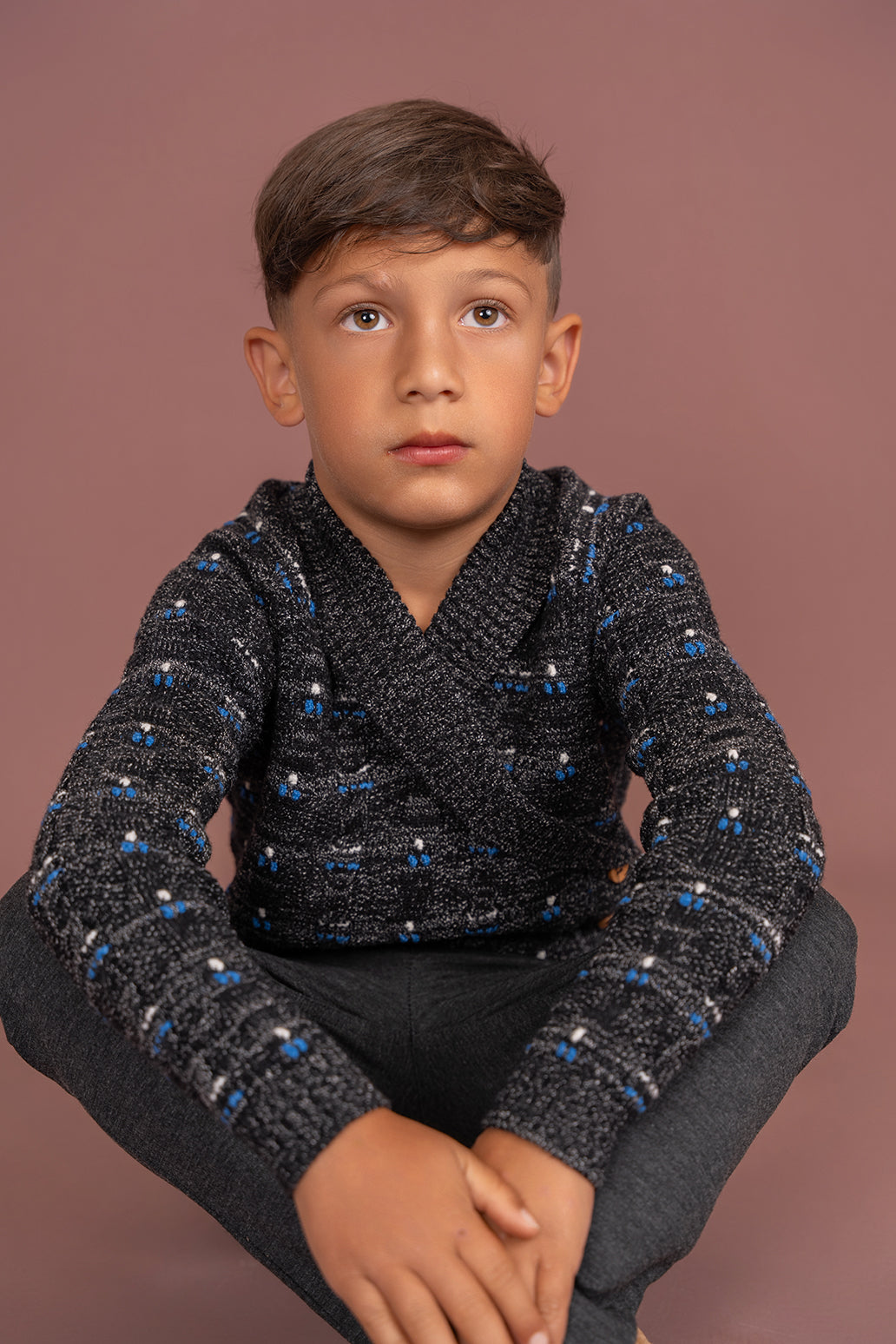 Textured Cable Knit Cardigan