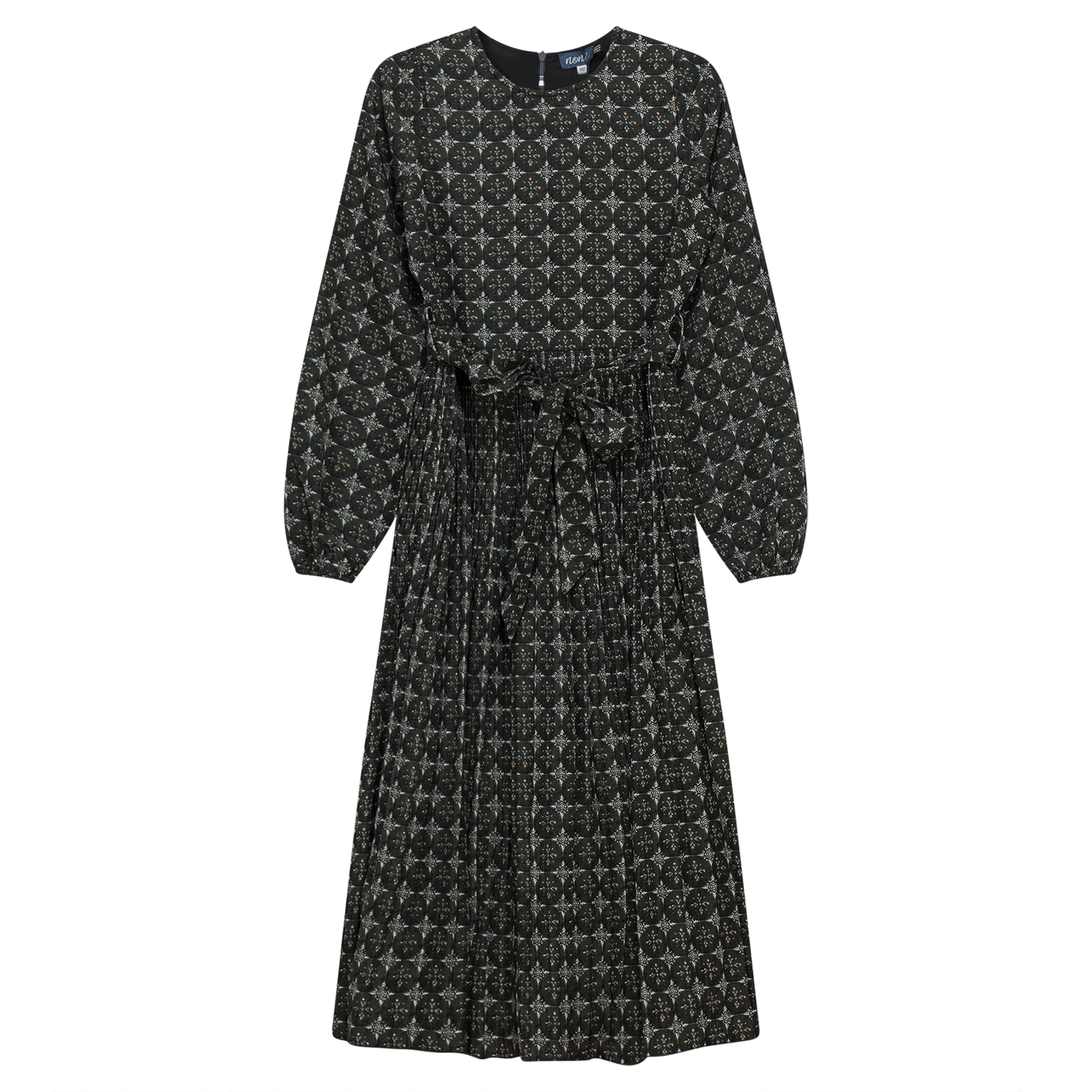 Crepe Pleated Dress