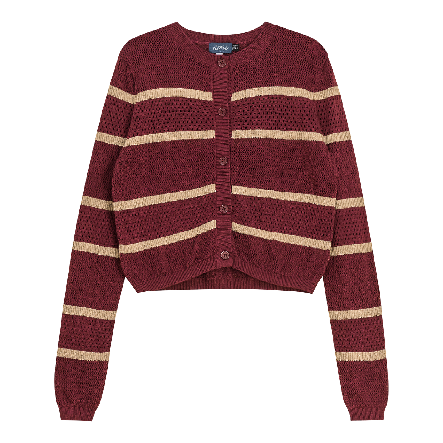 Pointelle 2 Tone Cardigan