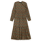 Printed Satin Wrap Dress