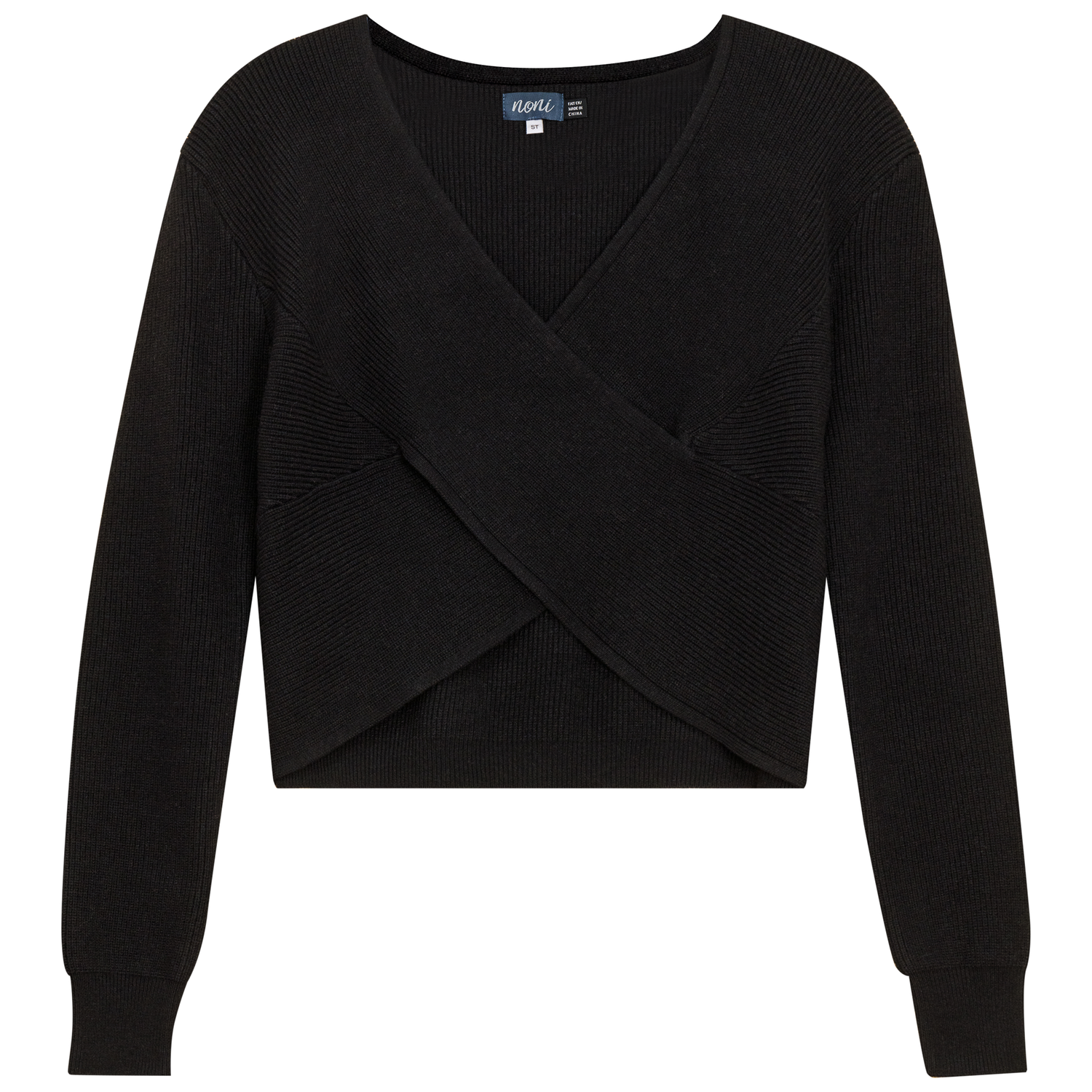 Chunky Knit Wrap Cropped Sweater