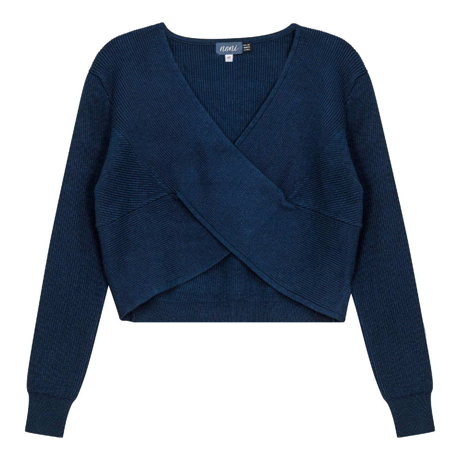 Chunky Knit Wrap Cropped Sweater