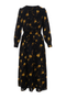 Printed Satin A line Dress