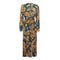Printed Satin Accordian Pleated Dress