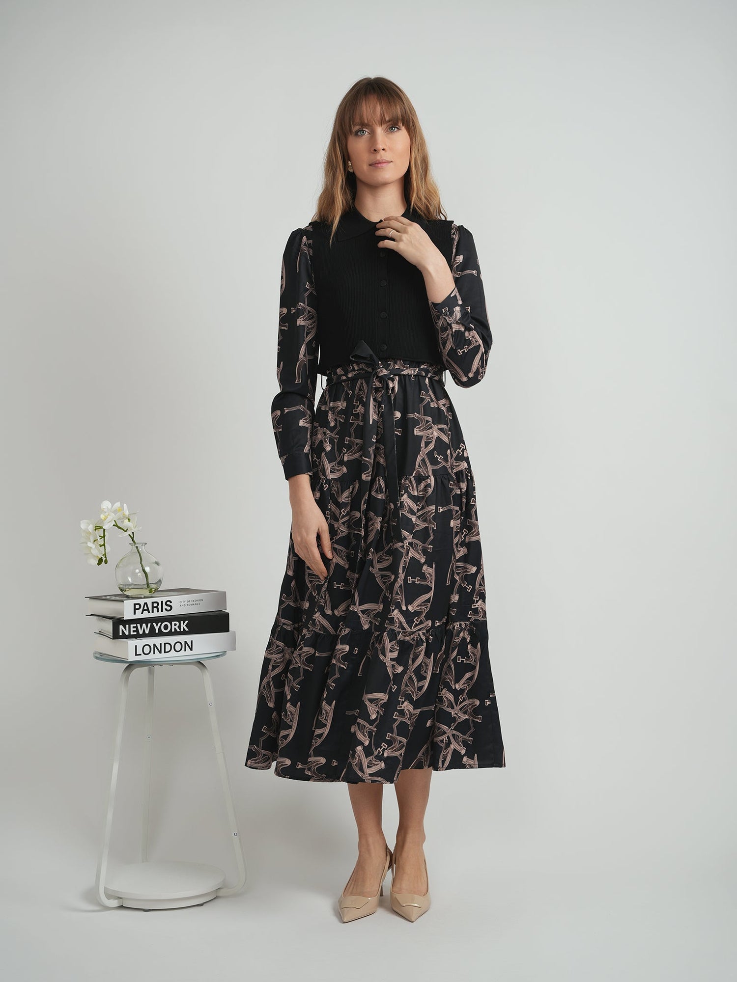 Cropped Midi Dress Set