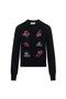 Embroidrered Textured Knit Sweater