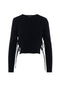 Cropped Double Tie Sweater
