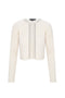 Cropped Knit Tie Cardigan