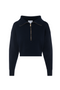 Cropped Dolman Zip Sweater