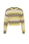 Cropped Melange Knit Sweater