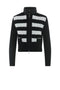 Striped Knit Quilt Cardigan