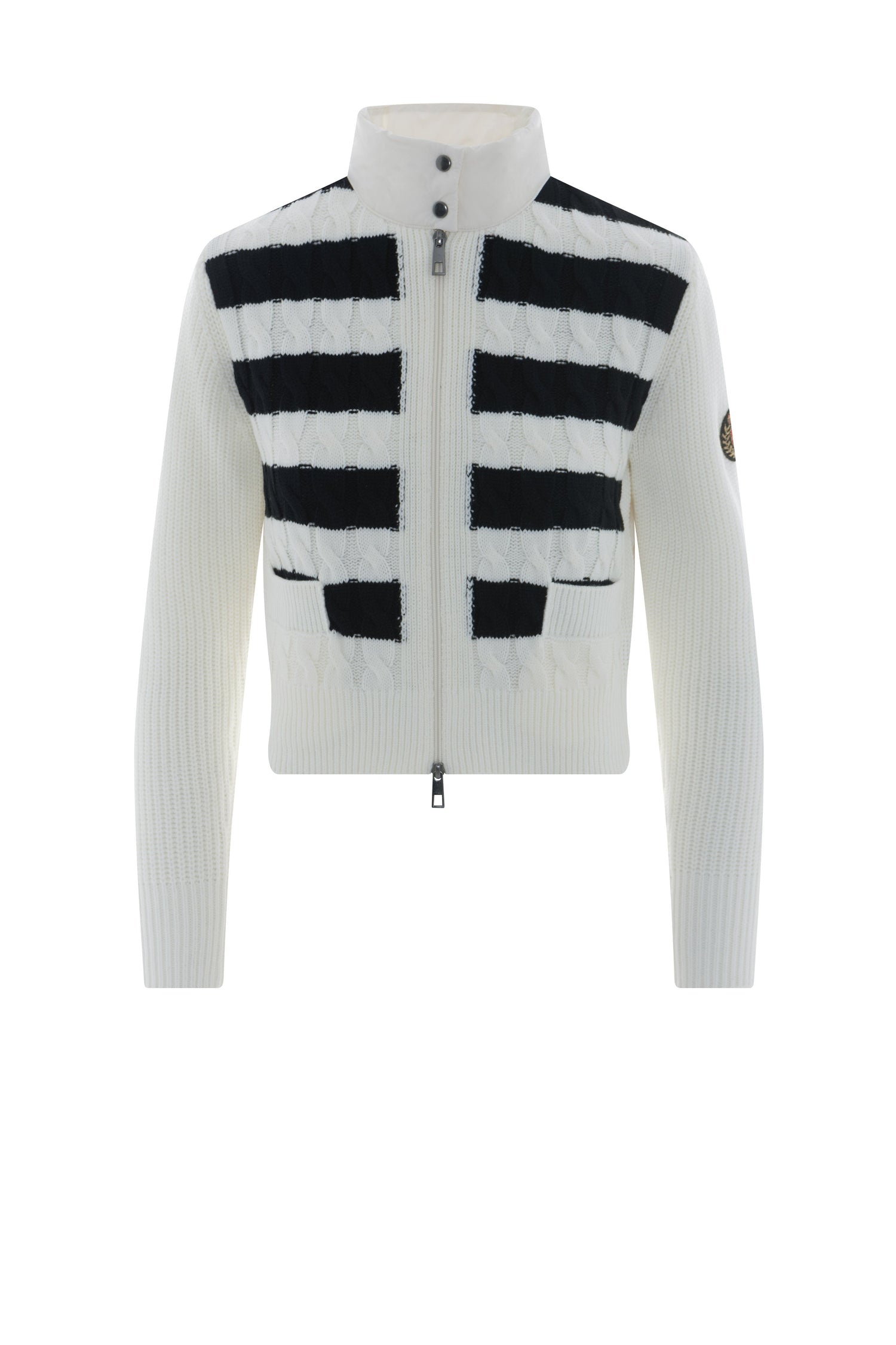 Striped Knit Quilt Cardigan