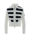 Striped Knit Quilt Cardigan