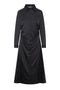 Satin Side Gathered Shirt Dress