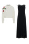 Cropped Applique SweaterJumper Set