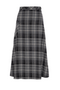 Plaid Corduroy Pocket Skirt