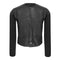 Cropped Leather Combo Jacket