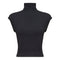 Turtle Neck Ribbed Knit Vest