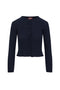 Wide Rib Cropped Knit Cardigan
