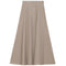 Wool Button Side Midi Skirt