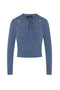 Cropped Embroidered Tie Sweater