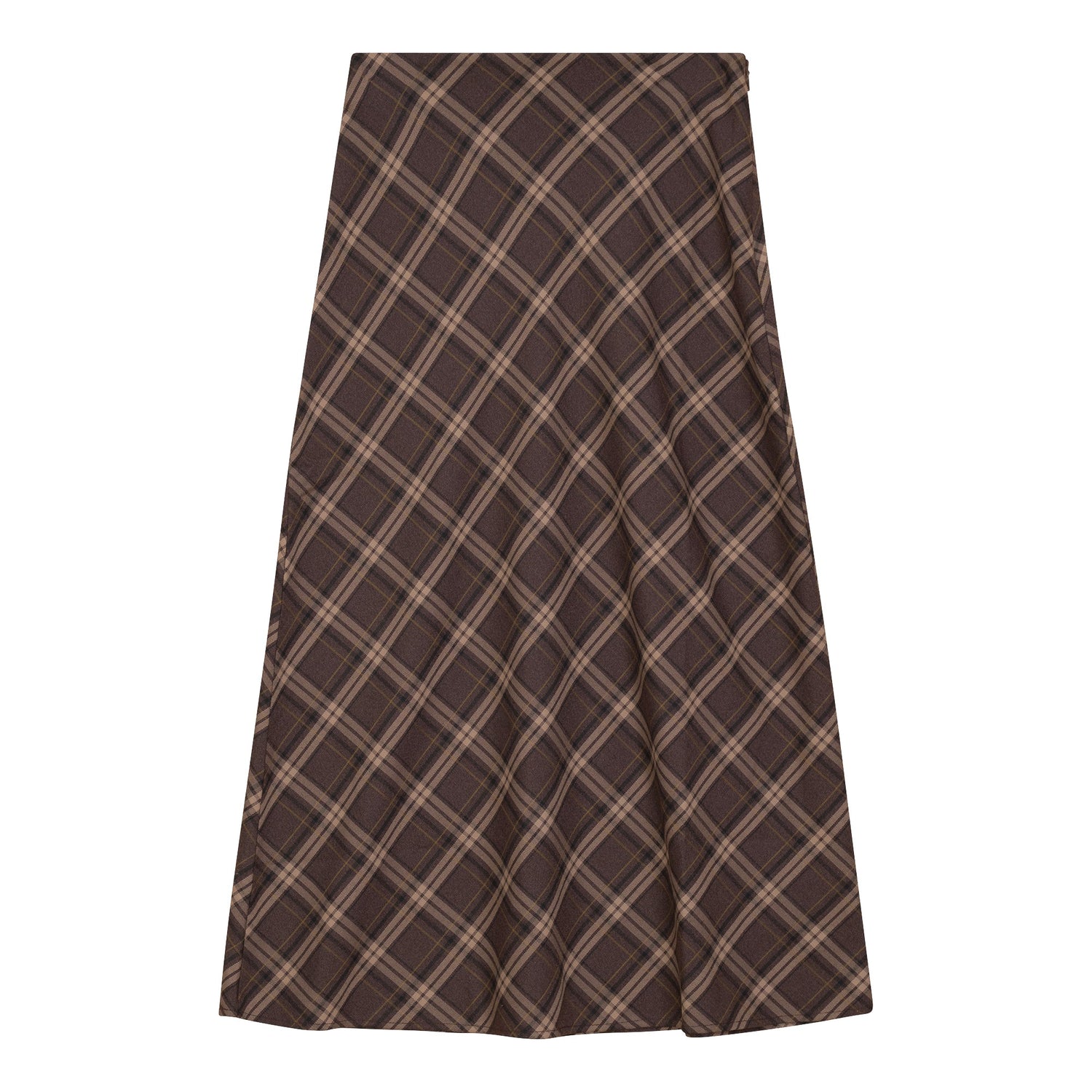 Midi Plaid Skirt