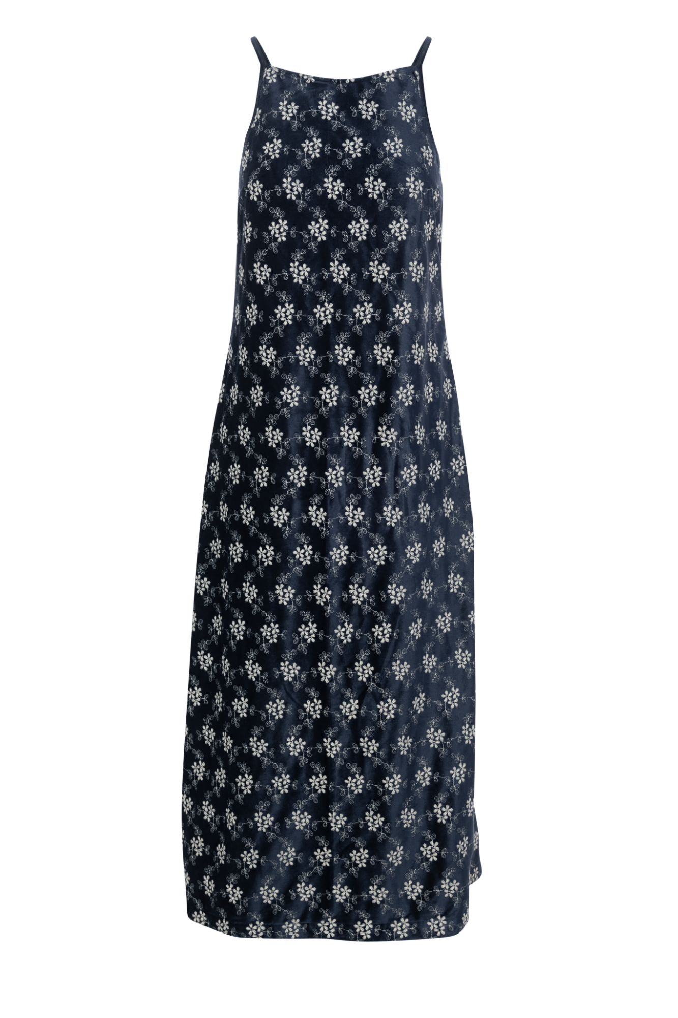 Velvet Embroidered Midi Jumper