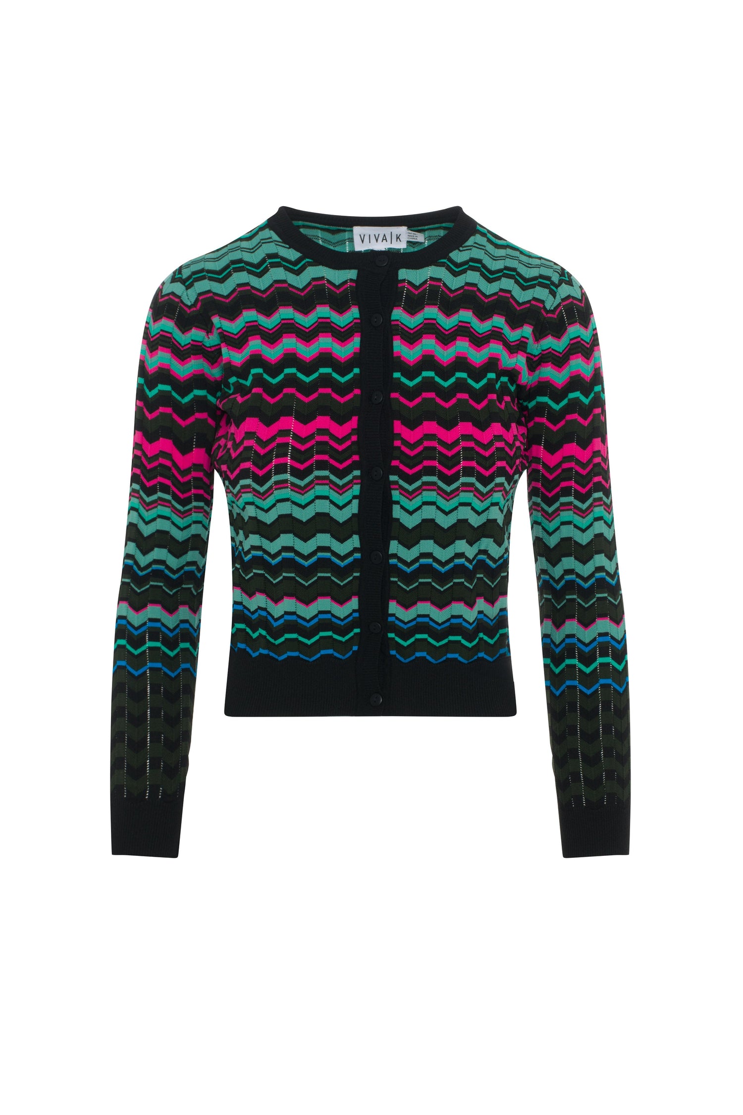 Crochet Multi Color Chevron Cardigan