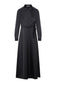 Maxi Satin Wrap Shirt Dress