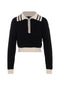 Cable Dolman Henley Sweater
