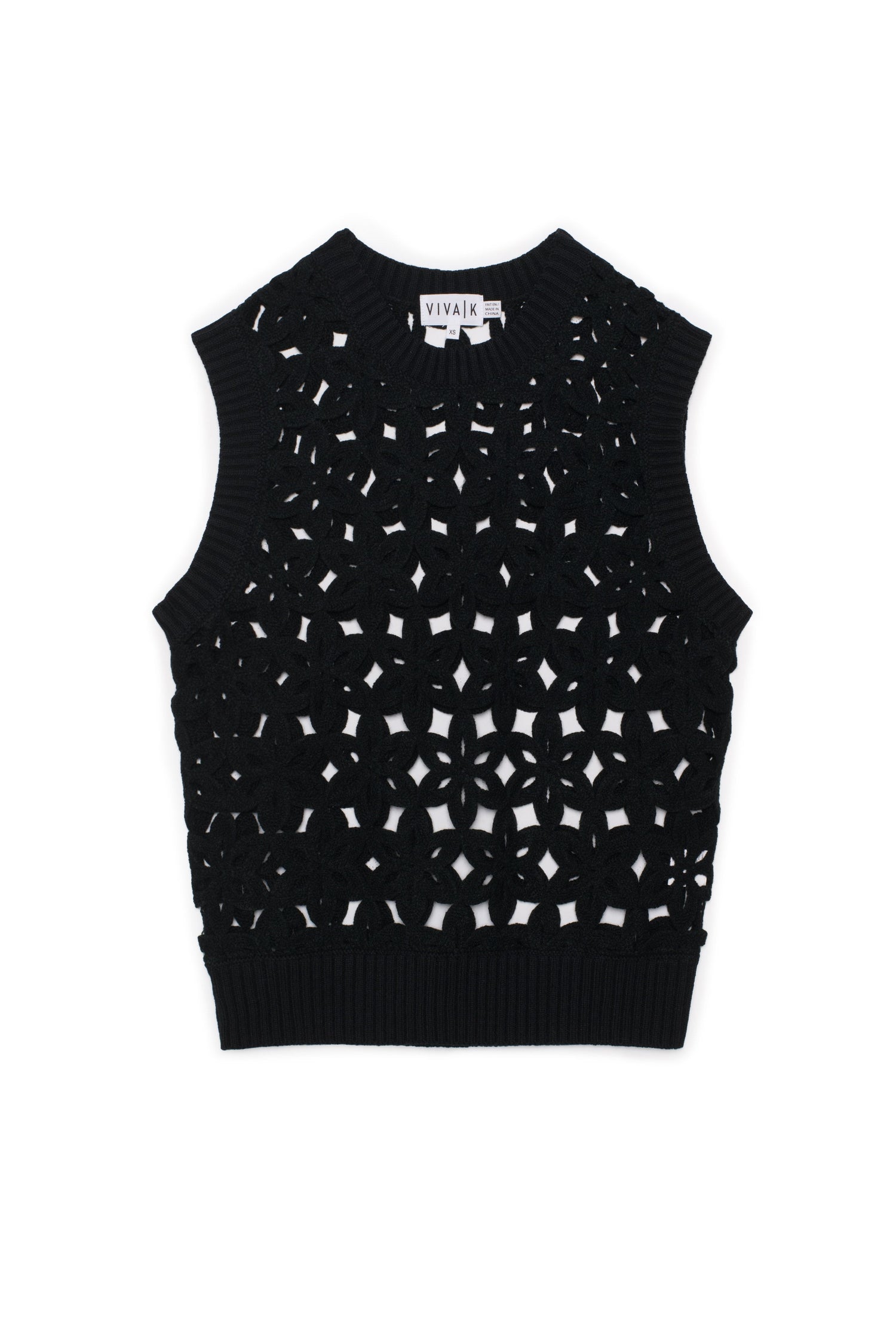 Flower Crochet Knit Vest