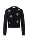 Embroidered Knit Cropped Cardigan