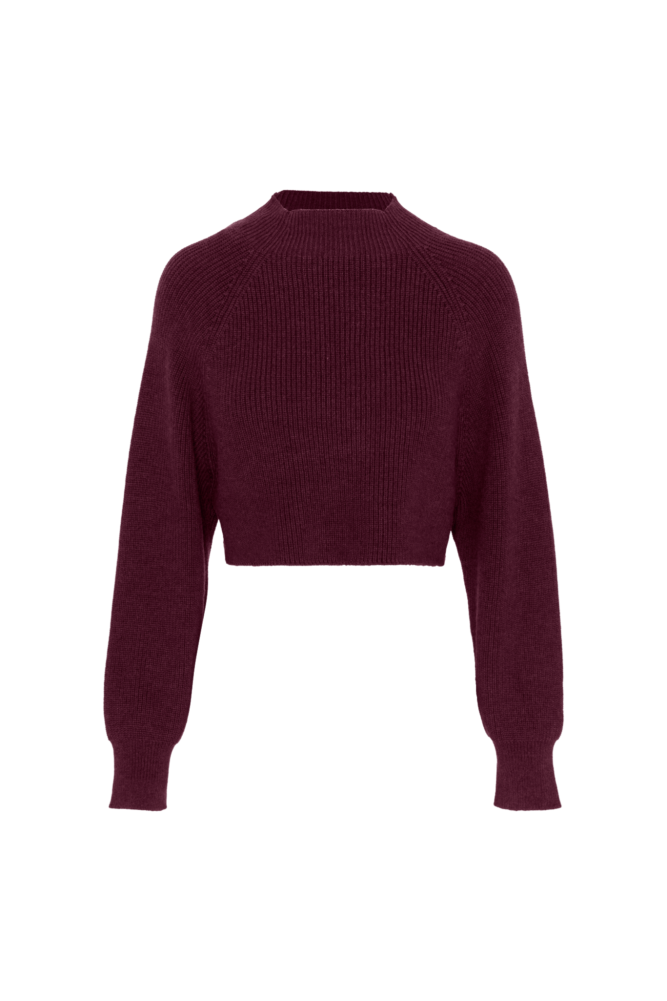 Cropped Raglan Knit Sweater