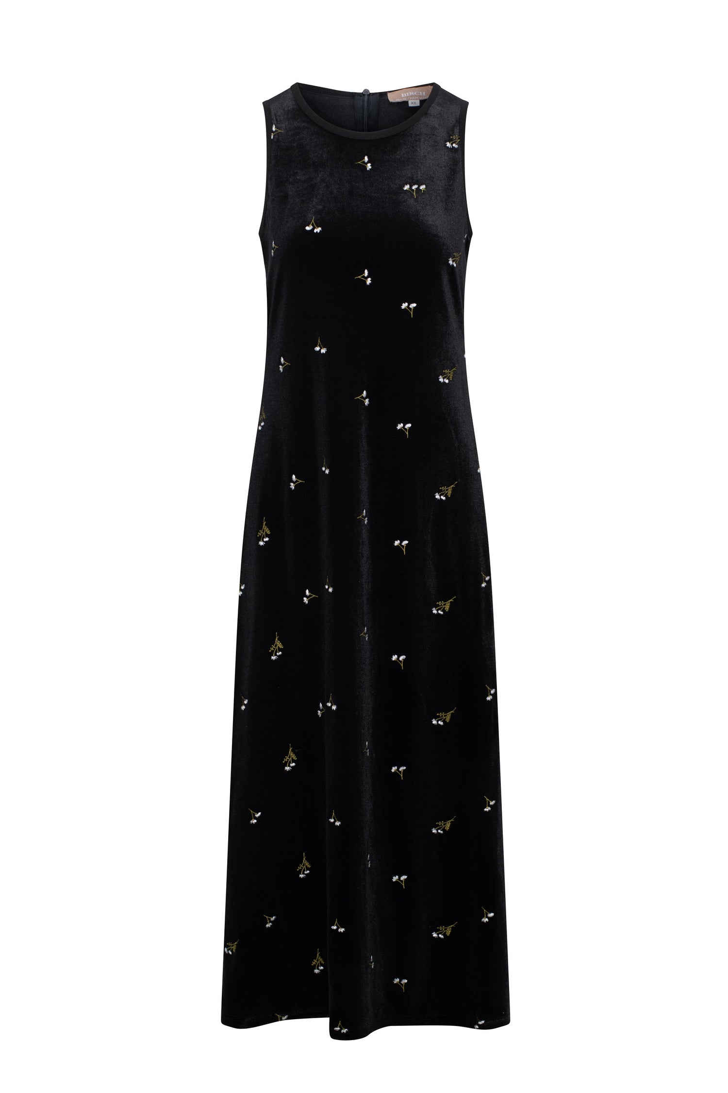Embroidered Velour Maxi Jumper