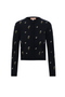 Embrodered Knit Cropped Cardigan