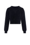 Double Breasted Cropped Knit Cardigan