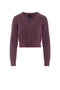 Double Breasted Cropped Knit Cardigan