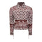 Printed Linen Cropped Blouse