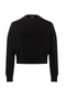 Ribbed V Neck Cropped Sweat Shirt