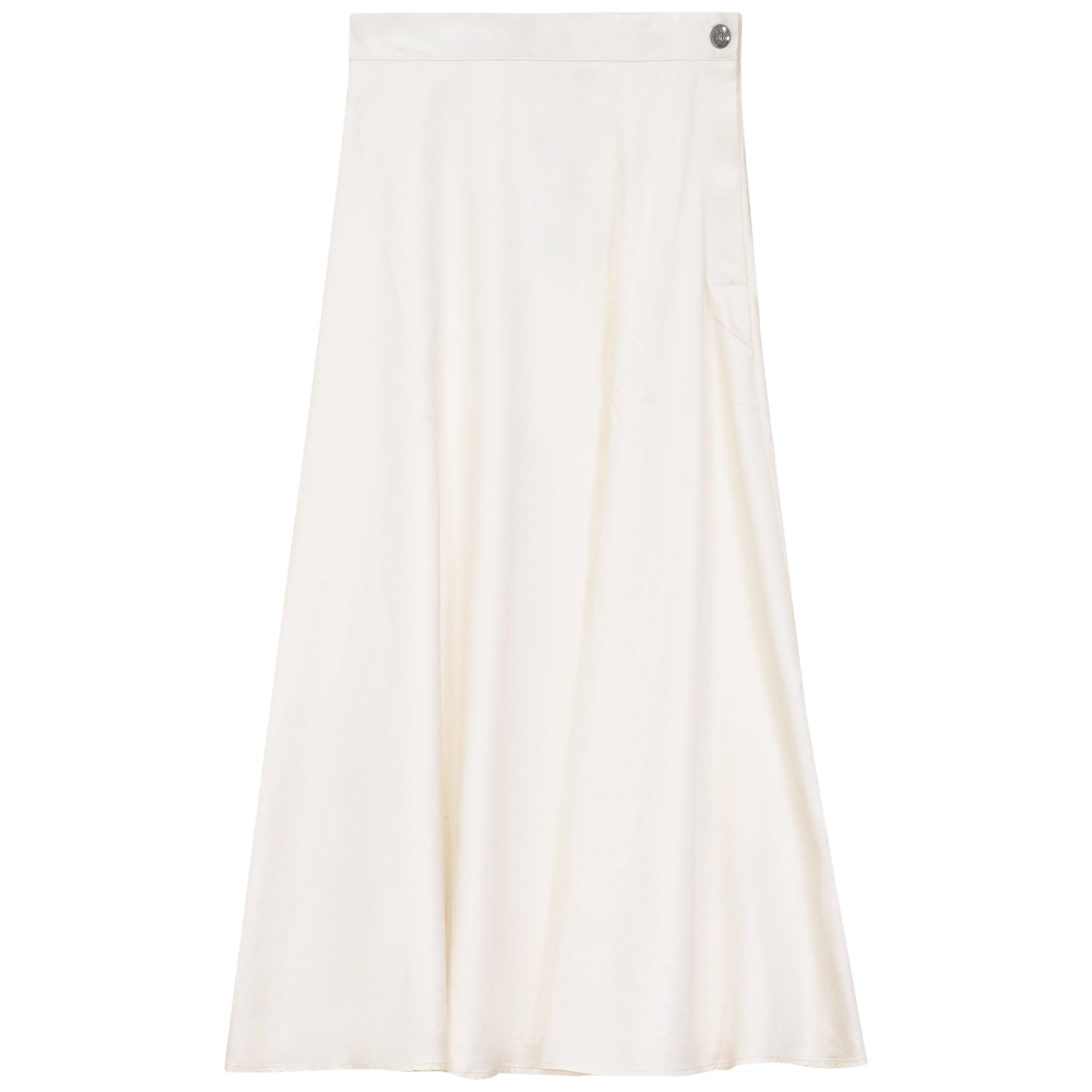 Accordion Pleated Leather Look Midi Skirt