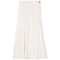 Accordion Pleated Leather Look Midi Skirt
