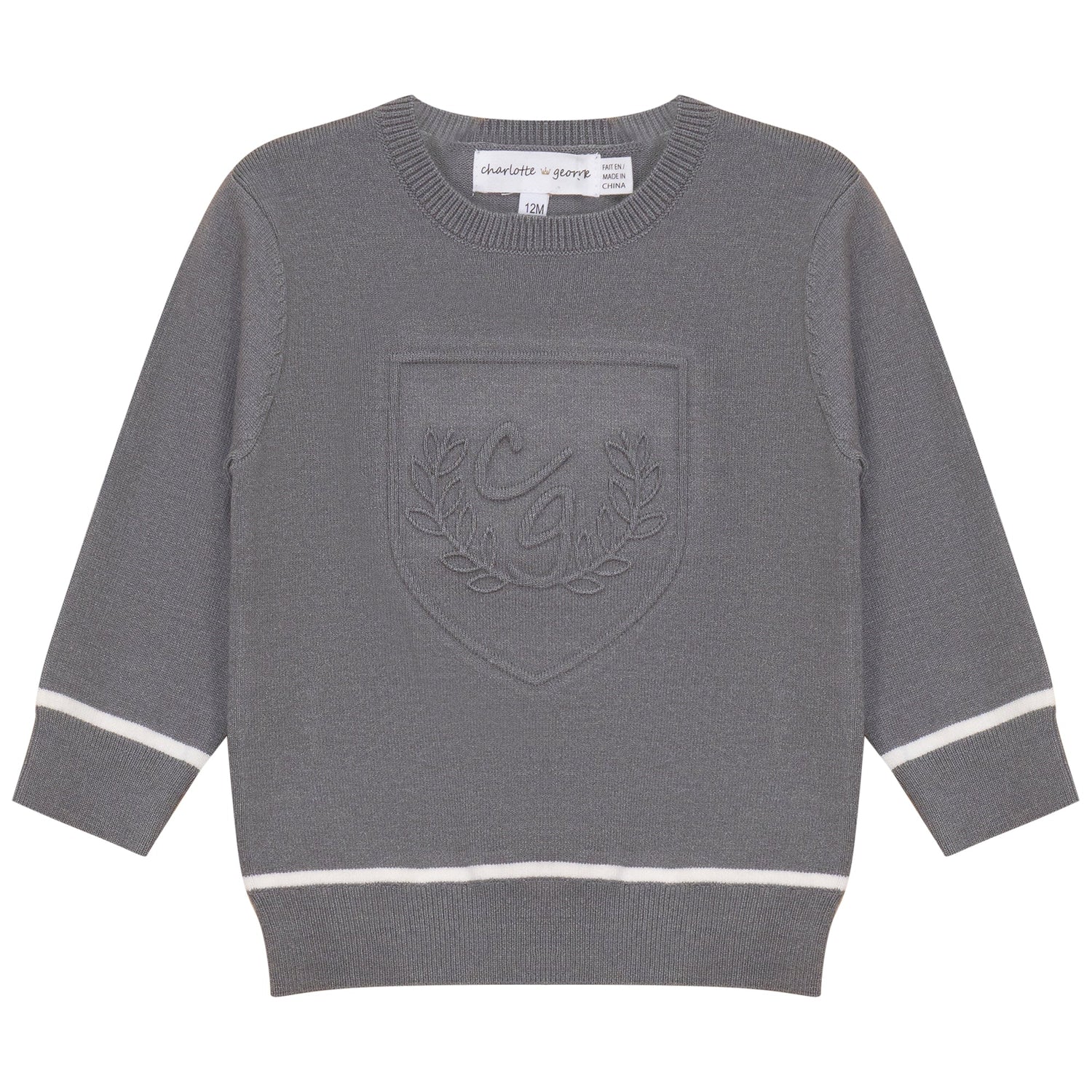 Embossed Crest Sweater