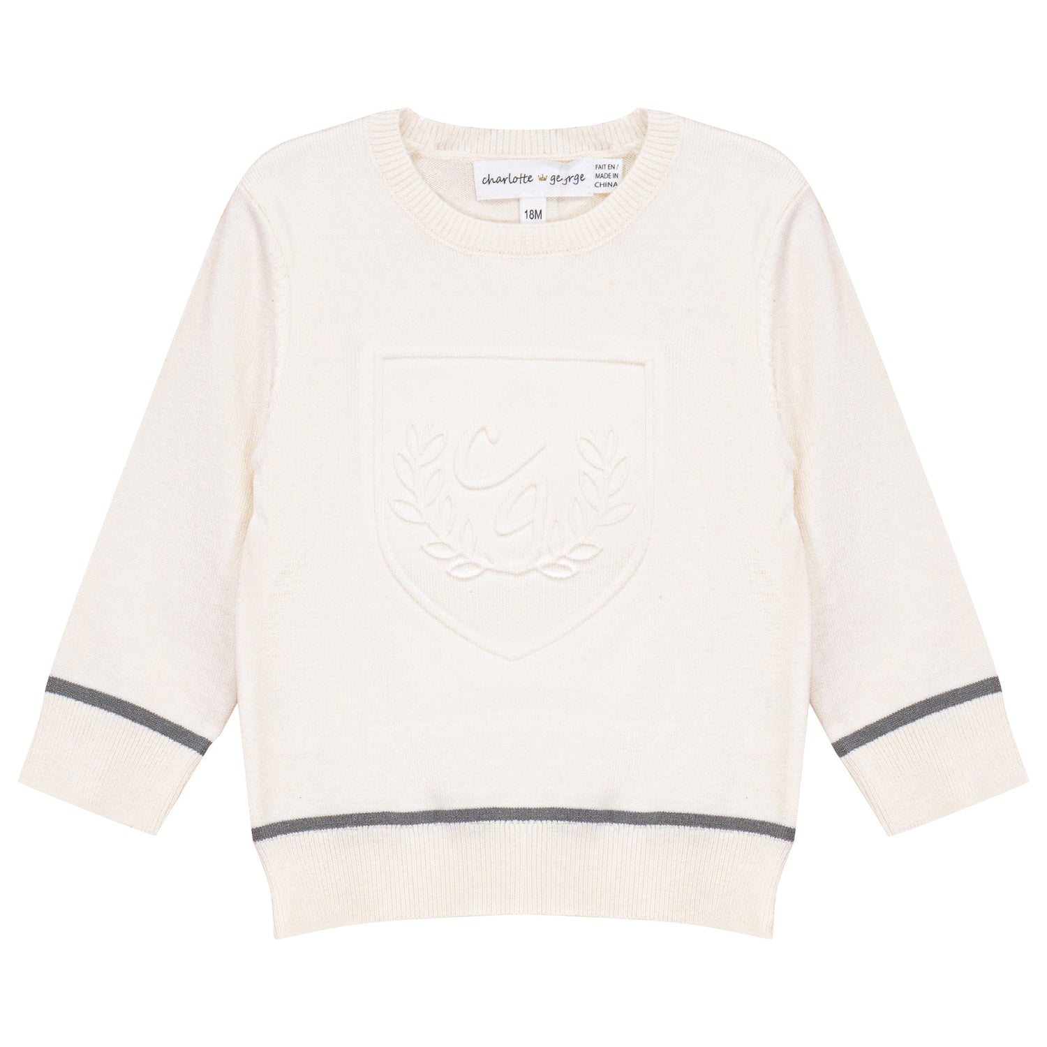 Embossed Crest Sweater