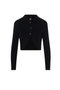 Big Collar Crop Cardigan