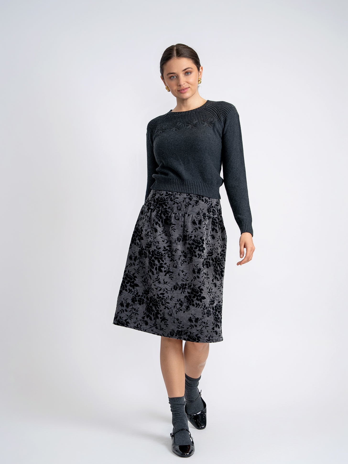 Velour Skirt Set