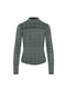 Plaid Mock Neck Top